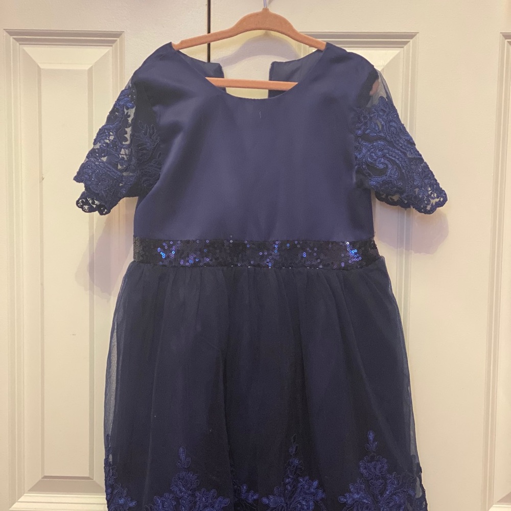 girls navy dress